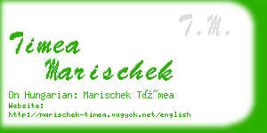 timea marischek business card